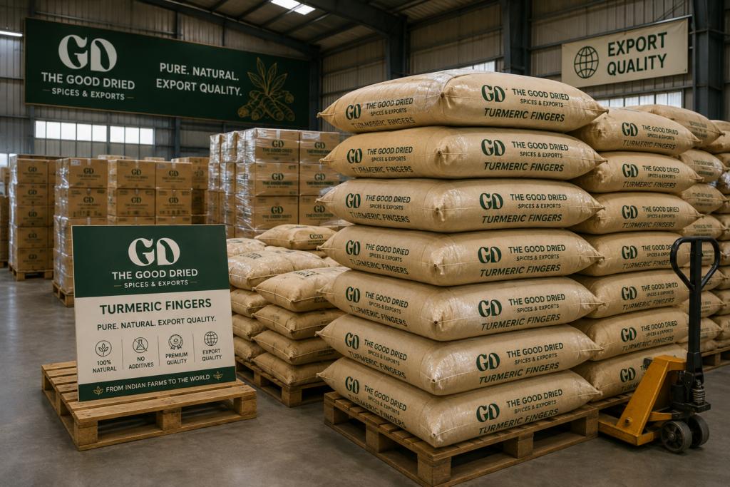 Bulk turmeric packaging for export
