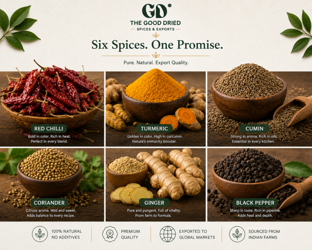 Indian spices available from a spice supplier