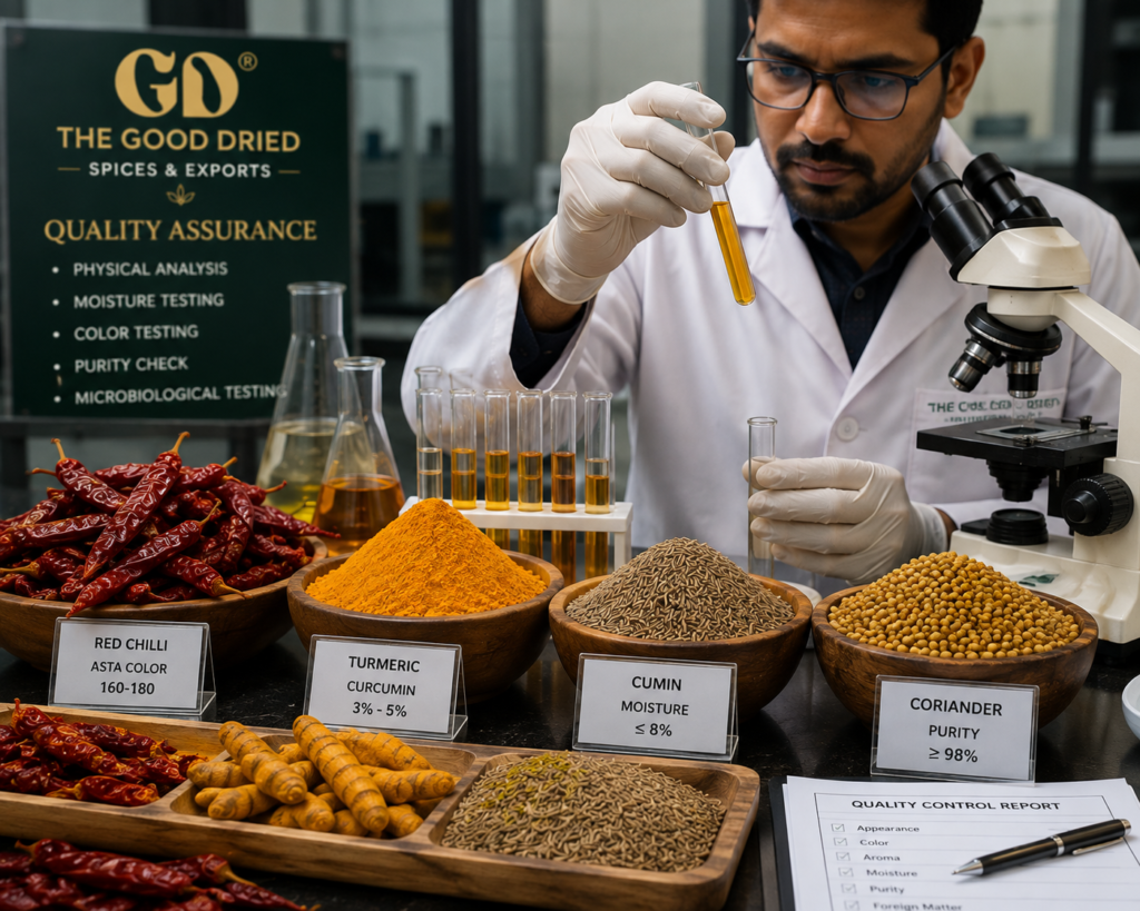 Spice quality standards and quality testing